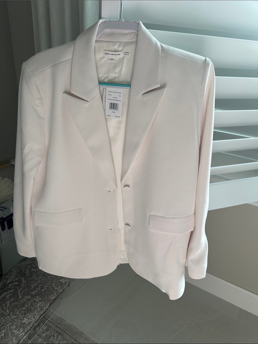 Good American Women's Blazer in Pale Pink